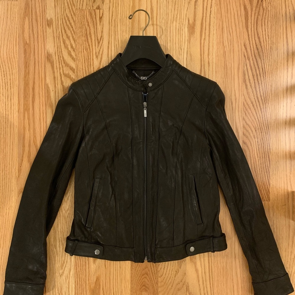 NWT Cole Haan Black Genuine Leather Jacket - M